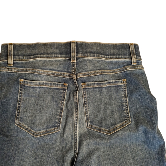 Spanx seam front wide leg pull on slimming denim jeans NWT sz M tall L34" sz M - Picture 5 of 13